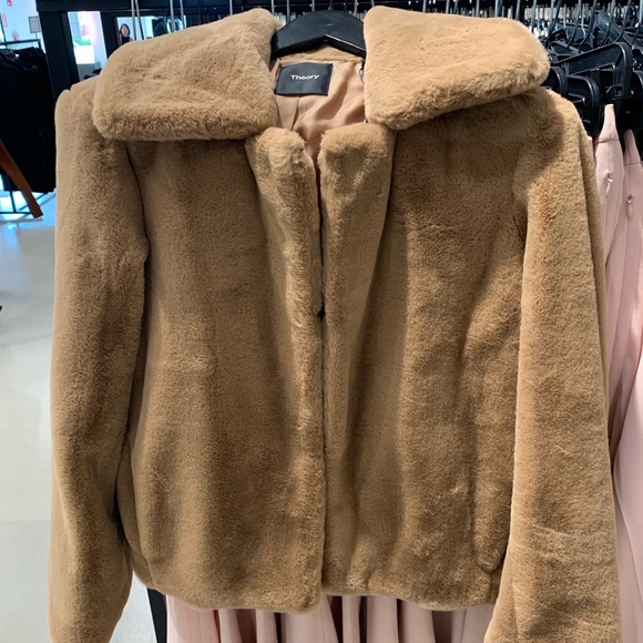 Theory Faux Rabbit Fur Jacket 